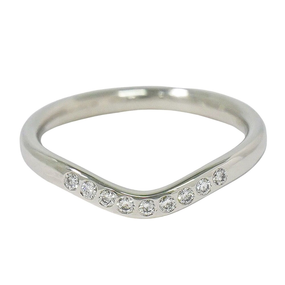 Tiffany & Co. Elsa Peretti Curved Wedding Band Platinum with Diamonds